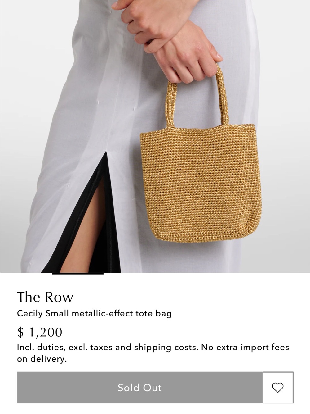THE ROW CECILY - GOLD - Picture 4 of 4